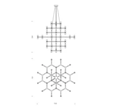 Suspension, Crown Magnum, acier poli, Ø150cm, H124cm - Nemo Lighting