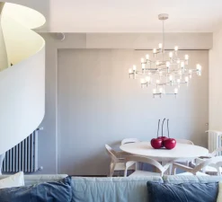 Suspension, Crown Major, acier poli, L109cm, H87cm - Nemo Lighting