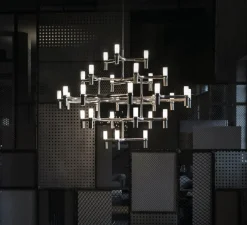 Suspension, Crown Major, acier poli, L109cm, H87cm - Nemo Lighting