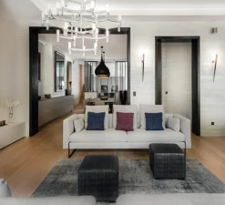 Suspension, Crown Major, acier poli, L109cm, H87cm - Nemo Lighting