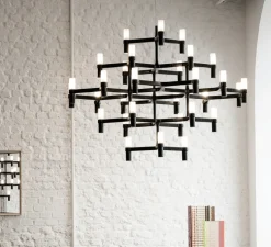 Suspension, Crown Major, noir, L109cm, H87cm - Nemo Lighting