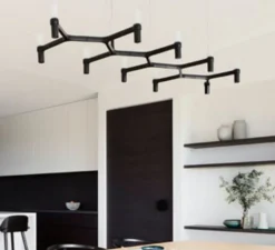 Suspension, Crown Plana Linea, noir, L168cm, H16cm - Nemo Lighting