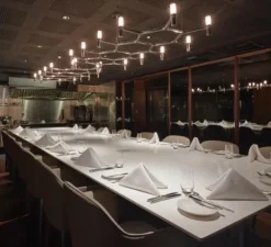 Suspension, Crown Plana Major, acier poli, L186cm, H16cm - Nemo Lighting