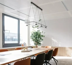 Suspension, Cupolina 3935S, noir, LED, dim, 2700K, 725 lm, L120cm, H11,2cm - Estiluz