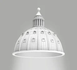 Suspension, Cupolone, blanc, LED, dim, 2700k, 1700 lm, Ø70cm, H72cm - Seletti