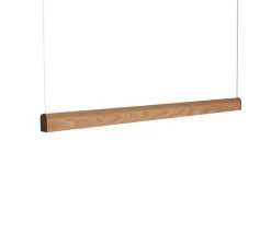 Suspension, Curve, chêne, LED, DALI, microprisme, dim, 2700K, 1660 lm, L144cm, H6cm - Tunto