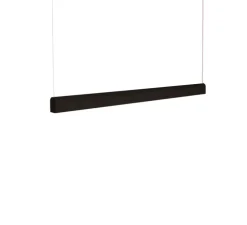 Suspension, Curve, noir, LED, DALI, microprisme, dim, 2700K, 1300 lm, L116cm, H6cm - Tunto