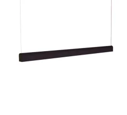Suspension, Curve, noir, LED, DALI, microprisme, dim, 2700K, 1660 lm, L144cm, H6cm - Tunto