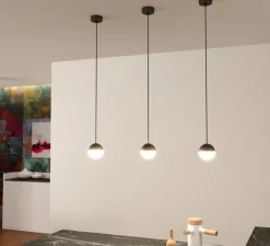 Suspension, Custo, noir, LED, 2700-3000K, 370 lm, Ø9,4cm, H9,4cm - ACB