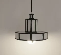 Suspension, Cut 'N Paste Suspension 2, noir et blanc, Ø27,4cm, H20,9cm - Seletti