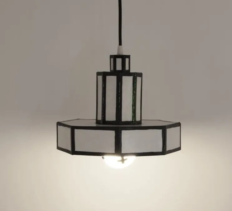 Suspension, Cut 'N Paste Suspension 2, noir et blanc, Ø27,4cm, H20,9cm - Seletti