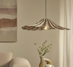 Suspension, Cuzco, noir, naturel, Ø65cm, H20cm - Good&Mojo