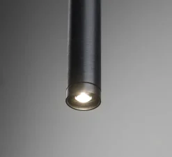 Suspension, D01, noir mat, LED, 2700K, 420 lm, Ø2,2cm, H30cm - OliveLab