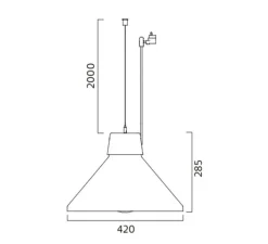 Suspension, Daikanyama, orange, LED, dim, 3000K, 979 lm, Ø42cm, H28,5cm - Zero