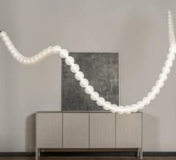 Suspension, Daisy 950, 75 boules, blanc, IP67, LED, dim, 3000K, 1109 lm, Ø9cm, H500cm - Loftlight