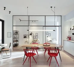 Suspension, Darf 1.0, non variable, noir, LED, 4000K, 3700lm, Ø3,3cm, L162,6cm - Wever&Ducré