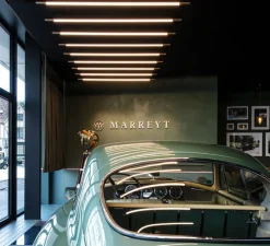 Suspension, Darf 1.0, variable par coupure de phase, noir et blanc, LED, 2700K, 1920lm, Ø3,3cm, L162,6cm - Wever & Ducré