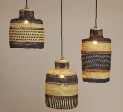 Suspension, Dash, naturel, bleu foncé, Ø20cm, H35cm - Golden Editions