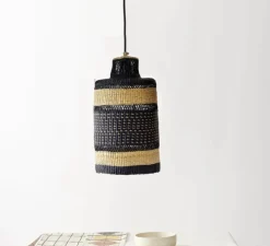 Suspension, Dash, naturel, bleu foncé, Ø20cm, H35cm - Golden Editions