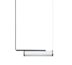 Suspension, Deco 1, verre opal blanc, L6cm, H48cm - NORR11