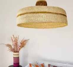 Suspension, Deeply, naturel, noisette, Ø55cm, H22cm - Golden Editions