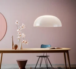 Suspension, Demi, transparent, LED, 3000K, 3748lm, Dim, phase cut, Ø70cm, H24.5cm - Stilnovo