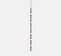 Suspension, Dew Vertical L, noir, LED, dim, 2700k, 1383 lm, Ø4,3cm, H170cm - LEDs C4