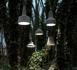 Suspension d'extérieur, EOLO, gris, LED, H34cm, Ø24cm - KARMAN