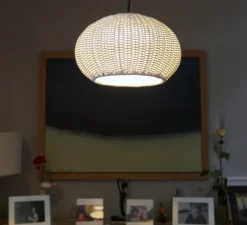 Suspension d'extérieur, Garota S/01, blanc, IP66, LED, 2700K, 1122lm, Ø27cm, H16cm - Bover