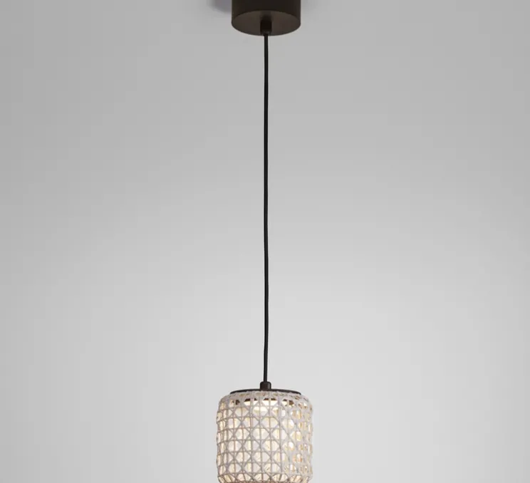Suspension d'extérieur, Nans S Outdoor, Brun graphite - Teinte beige, IP66, LED, dim, 2700K, 503 lm, Ø16,7cm, H16,5cm - Bover