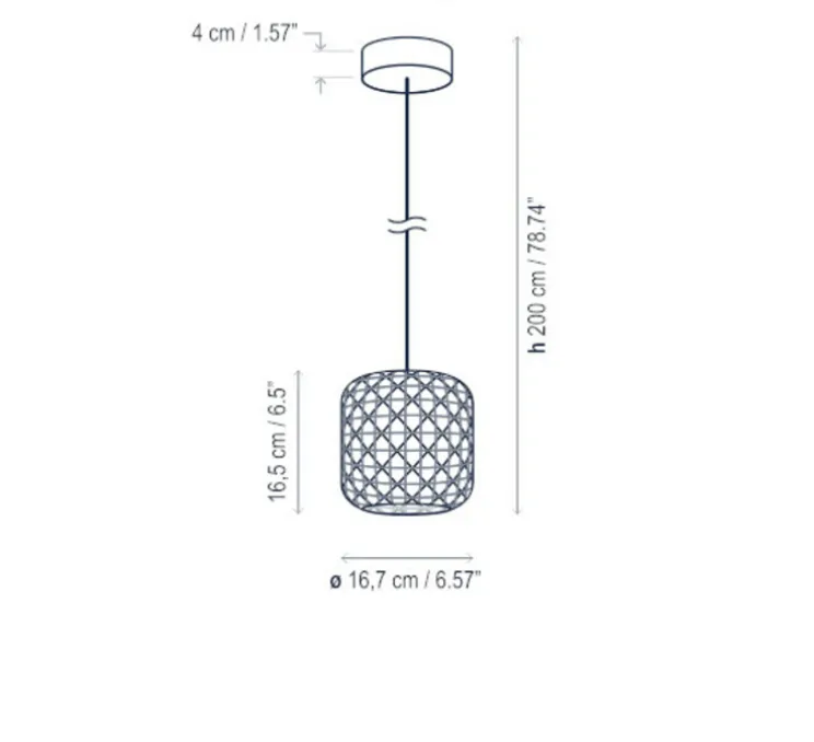 Suspension d'extérieur, Nans S Outdoor, Brun graphite - Teinte rouge, IP66, LED, dim, 2700K, 503 lm, Ø16,7cm, H16,5cm - Bover