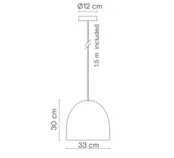 Suspension d'extérieur, Ronda, blanc, IP44, Ø33cm, H30cm - Robin
