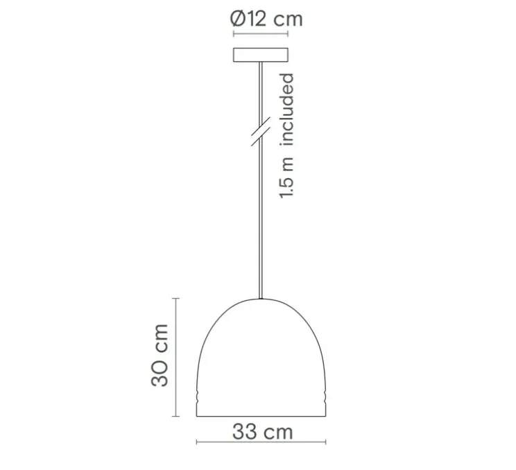 Suspension d'extérieur, Ronda, blanc, IP44, Ø33cm, H30cm - Robin