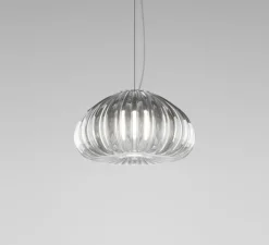 Suspension, Diamante SP G, chrome, nickel, Ø30cm, H24cm - Vistosi