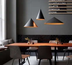 Suspension, Dinor 3.0, noir, LED, 1800-2850K, 510lm, Ø76cm, H23,5cm - Wever&Ducré