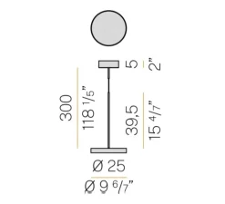 Suspension, Dip, bronze, IP40, LED, dim, 2700K, 1931 lm, Ø25cm, H39,5cm - Panzeri
