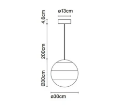 Suspension, Dipping light 30, bleu, LED, 2700k, 913lm, Ø30cm - Marset