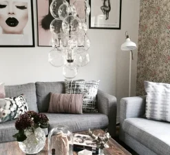 Suspension, Diy, transparent, argent, H48cm, Ø12cm - House Doctor