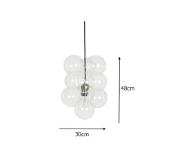 Suspension, Diy, transparent, argent, H48cm, Ø12cm - House Doctor
