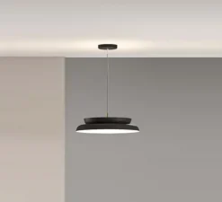 Suspension, Doppio Zero L, noir, LED, dim, 2700K, 5476 lm, Ø60cm, H16cm - Lumen Center Italia