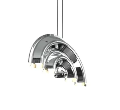Suspension, Doppler, chrome, LED, dim, 3000K, 3200 lm, L52cm, H26cm - Darmes
