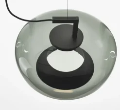 Suspension, Double Short, gris fumé, LED, dim, 2700K, 1070 lm, Ø44,2cm, H30,5cm - Brokis