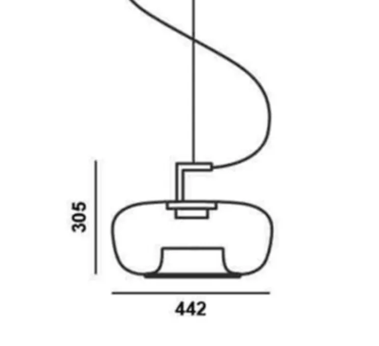 Suspension, Double Short, gris fumé, LED, dim, 2700K, 1070 lm, Ø44,2cm, H30,5cm - Brokis