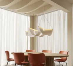 Suspension, Drape Light 118, blanc, LED, dim, 2740K, 3850 lm, L118cm, H91cm - Moooi