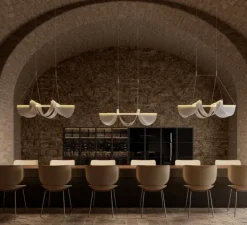 Suspension, Drape Light 118, blanc, LED, dim, 2740K, 3850 lm, L118cm, H91cm - Moooi