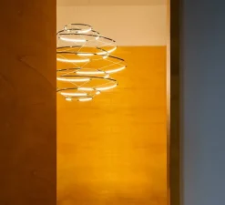 Suspension, Drop 9, noir mat, LED, dim, 1-10V, 2700K, 8700 lm, Ø110cm, H66cm - Nemo Lighting