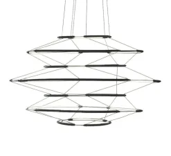 Suspension, Drop 7, noir mat, LED, dim, 1-10V, 2700K, 5700 lm, Ø90cm, H50cm - Nemo Lighting