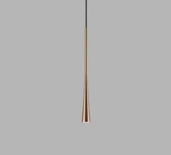Suspension, Drop S2, rose doré, LED, 2700K, 200lm, Ø7cm, H90cm - Light Point