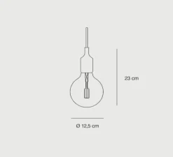 Suspension, E27, blanc, LED, H23cm, Ø12,5cm - Muuto
