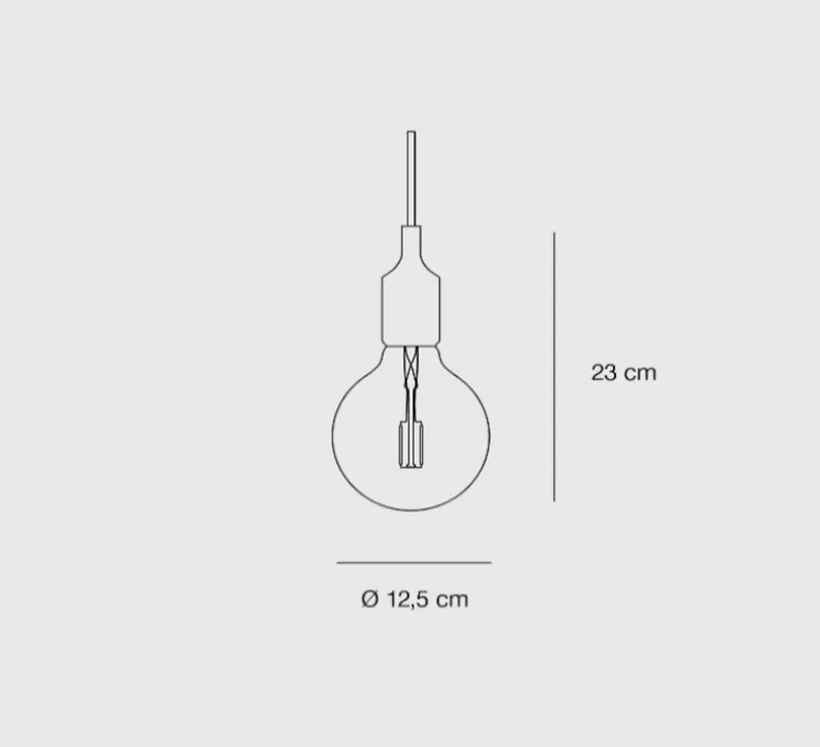 Suspension, E27, noir, LED, H23cm, Ø12,5cm - Muuto